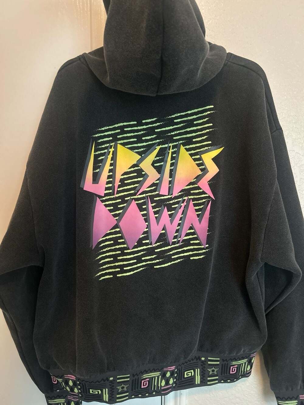 Stranger Things x PacSun Upside Down Hoodie Black Large